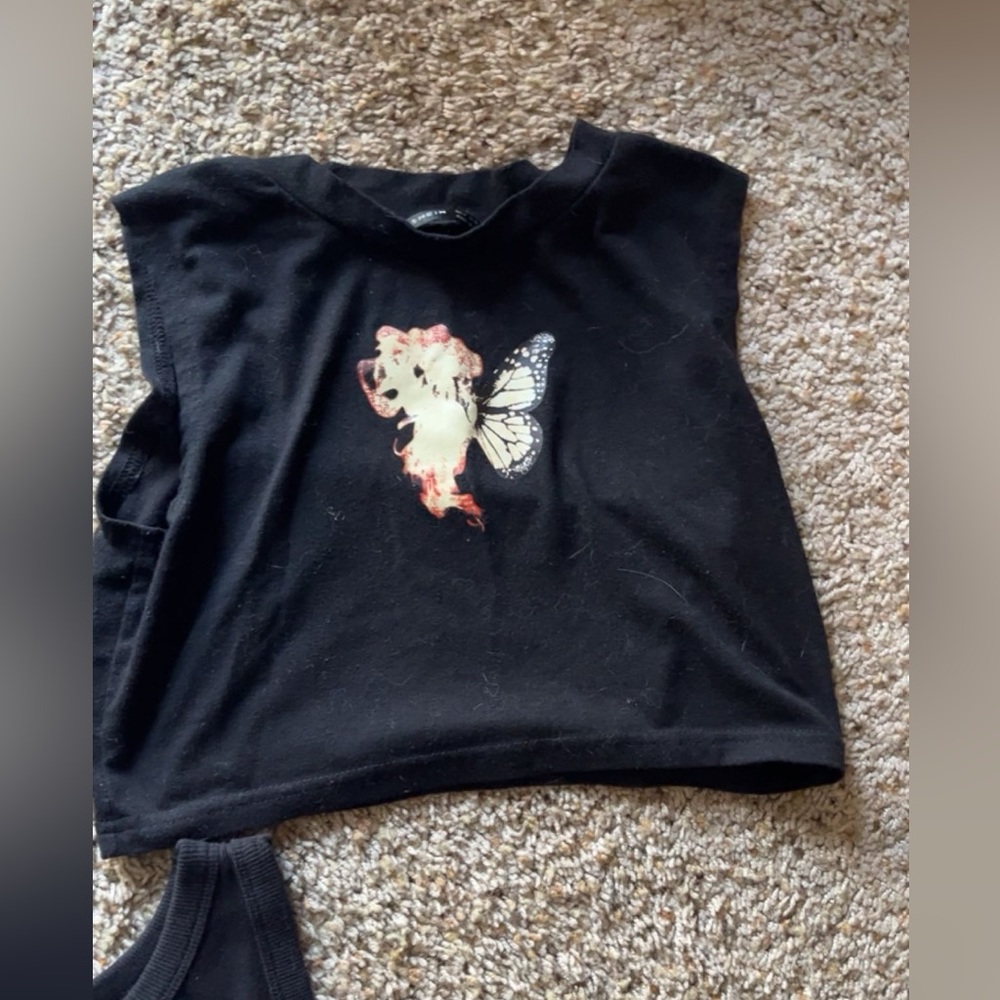 Burning Butterfly Shein CropTop